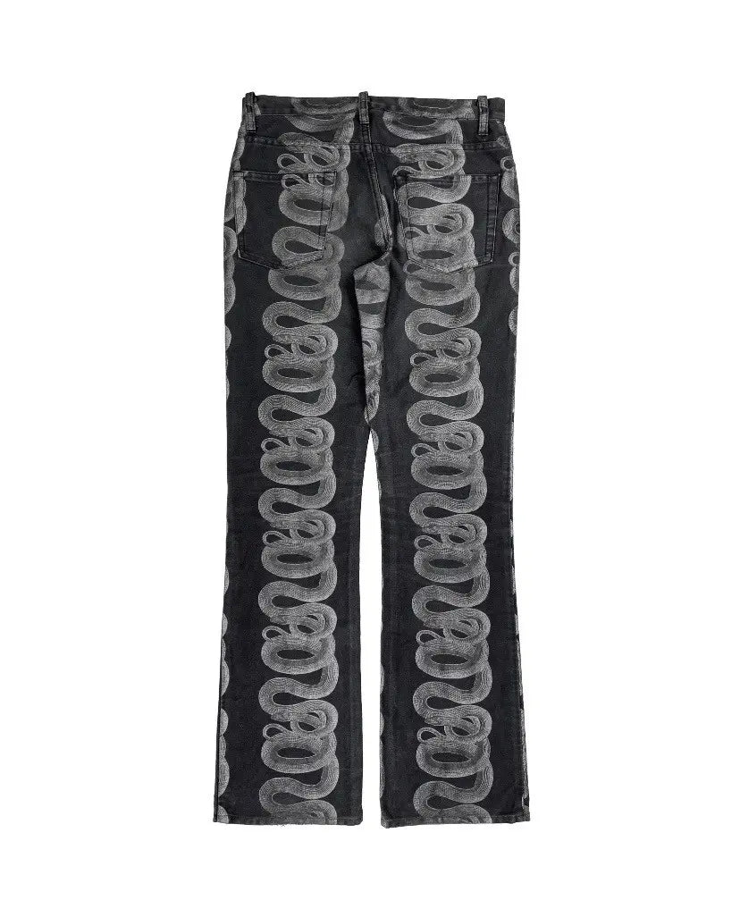 HYSTERIC GLAMOUR SNAKE PATTERN DENIM