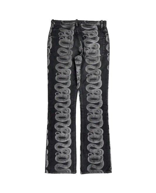 HYSTERIC GLAMOUR SNAKE PATTERN DENIM